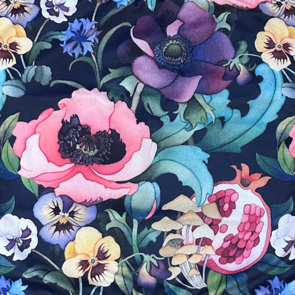 Heritage Botanica (Navy) Cushion Cover - Cushion Cover 