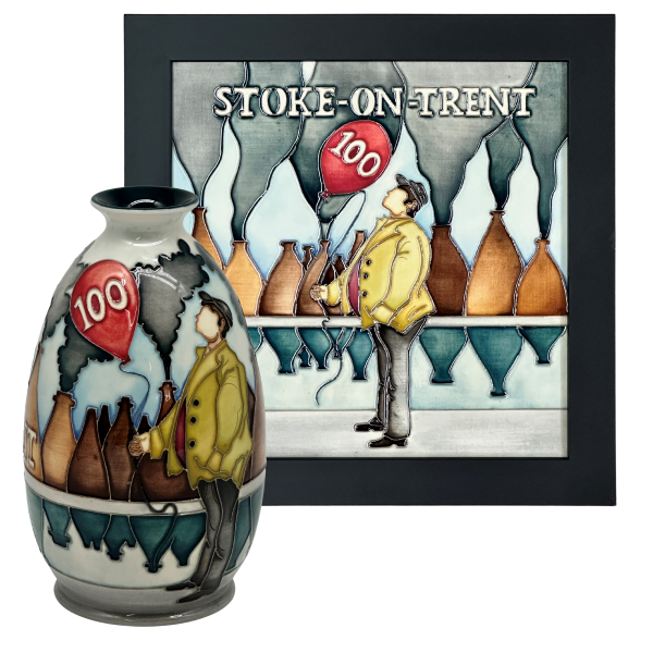 Stoke-on-Trent 100 - Vase & Plaque