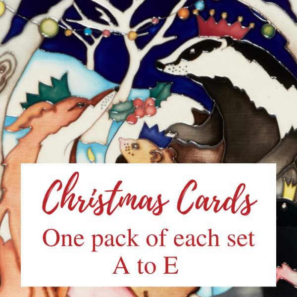 Sets of Christmas Cards A, B, C, D & E - 1 of each Design - Christmas Card