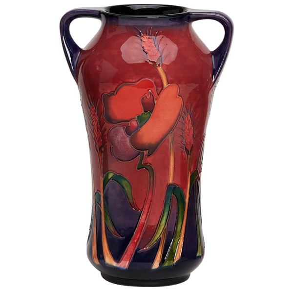 Flambe Harvest Poppy - Vase