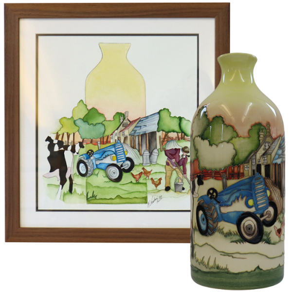 The Farmer - Vase + Watercolour