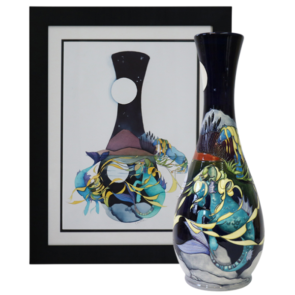 Kelpies - Vase + Watercolour