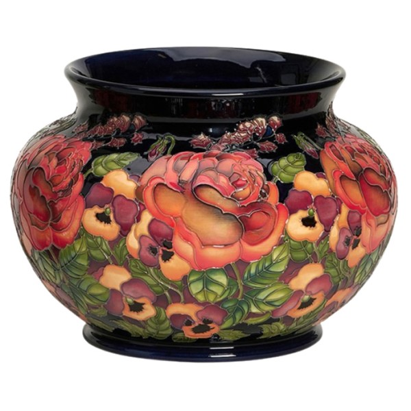 Flambe Old Rose & Pansy - Vase