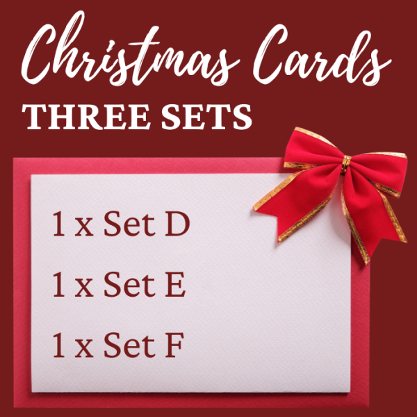 Sets of Christmas Cards D, E & F - 1 of each Design - Christmas Card