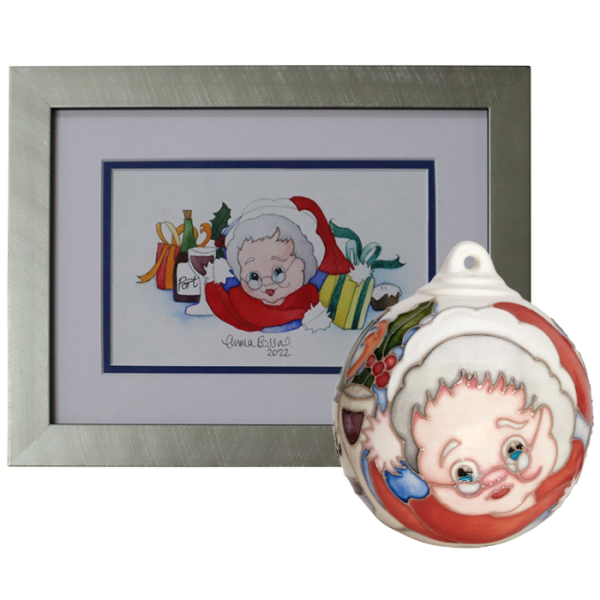 Mrs Christmas - Bauble + Watercolour