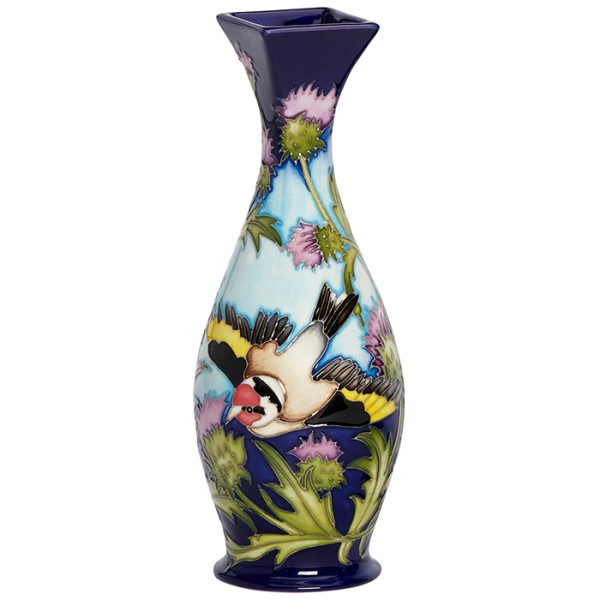 Goldfinches and Spear Thistle - Vase